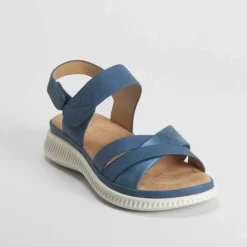 Sale Sandalia plana acolchada negra Mujer Sandalias Confort|Sandalias Planas