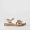 Sandalia plana brillo rosa OH GIRL Sandalias