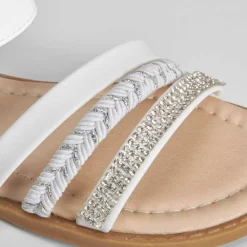 Sandalia plana brillos trenzada OH GIRL Sandalias