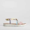 Discount Sandalia plana de tiras multicolor OH GIRL Sandalias