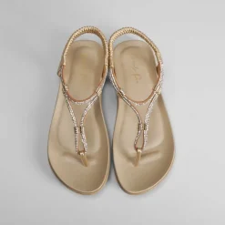 Sale Sandalia plana esclava brillos PICCOLA PIU Mujer Sandalias Planas