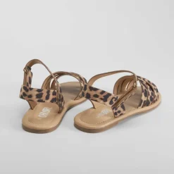 Hot Sandalia plana leopardo OH GIRL Sandalias