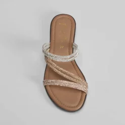 Sale Sandalia plana tiras brillo multicolor PICCOLA PIU Mujer Sandalias Planas