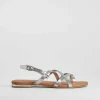Best Sandalia plana tiras plata PICCOLA PIU Mujer Sandalias Planas