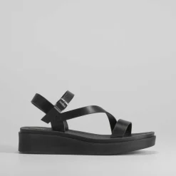 New Sandalia plataforma tira diagonal Mujer Sandalias Plataforma