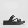 Hot Sandalia plataforma trenzada negra Mujer Sandalias Plataforma