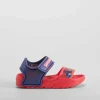 Discount Sandalia playa velcro rojo azul Chanclas