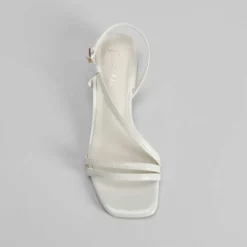 Online Sandalia tacón medio tiras blanca PICCOLA PIU Mujer Sandalias Tacón