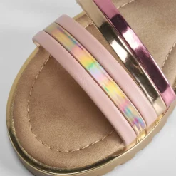 Clearance Sandalia tiras iridiscentes OH GIRL Sandalias