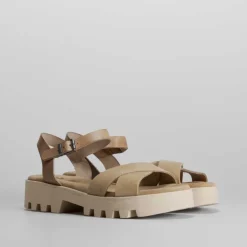 Hot Sandalia track de piel Mujer Sandalias Tacón