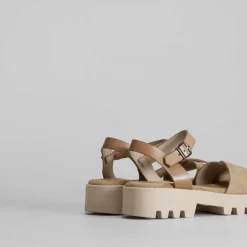 Hot Sandalia track de piel Mujer Sandalias Tacón