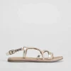 Hot Sandalia trenzada piel oro OH GIRL Sandalias