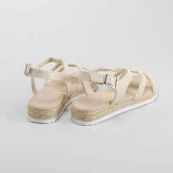 Outlet Sandalia yute crochet beige OH GIRL Sandalias