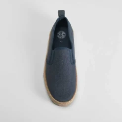 Best Slip on de lona y yute azul marino Hombre Zapatillas Lona