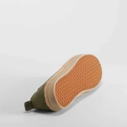 Outlet Slip on de lona y yute verde Hombre Zapatillas Lona