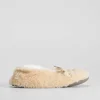 Outlet Slippers de mujer renos beige Calcetines