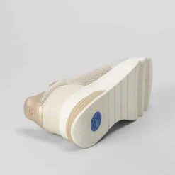 Outlet Sneaker cremallera beige Mujer Sneakers