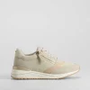 Outlet Sneaker cremallera Shock Absorber beige Mujer Sneakers