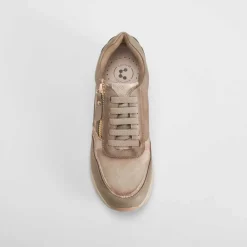 New Sneaker cuña elástico taupe Mujer Sneakers