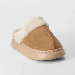 Sale Zapatilla abierta pelo cuero Mujer Zapatillas Casa