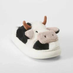 Clearance Zapatilla abierta vaca infantil blanca Zapatillas Casa