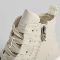 Discount Zapatilla alta beige cremallera Zapatillas Altas