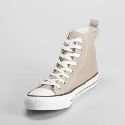 Discount Zapatilla alta de lona beige Hombre Zapatillas Lona