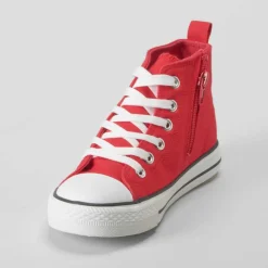 Hot Zapatilla alta de lona roja OH GIRL Zapatillas Lona