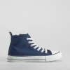 New Zapatilla alta lona azul marino OH GIRL Zapatillas Lona