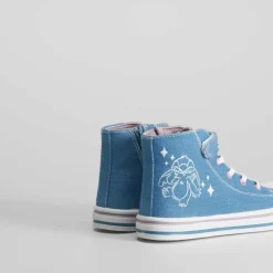 Sale Zapatilla alta lona denim Zapatillas Lona