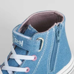 Sale Zapatilla alta lona denim Zapatillas Lona