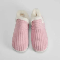 Discount Zapatilla botín pana rosa Mujer Zapatillas Casa