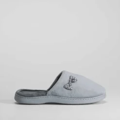 Sale Zapatilla casa abierta gris Mujer Zapatillas Casa