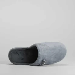 Sale Zapatilla casa abierta gris Mujer Zapatillas Casa