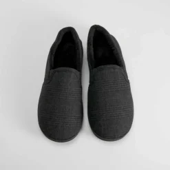 Zapatilla casa cerrada cuadros negra Hombre Zapatillas Cerradas