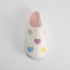 Zapatilla casa corazones blanca Mujer Zapatillas Casa