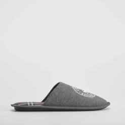 Zapatilla casa estampada gris Hombre Zapatillas Abiertas