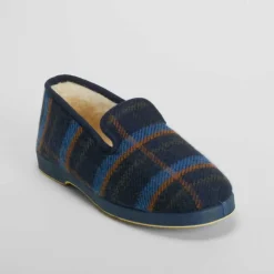 Outlet Zapatilla casa lana azul Hombre Zapatillas Cerradas
