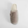 Hot Zapatilla casa lazo y topos taupe Mujer Zapatillas Casa