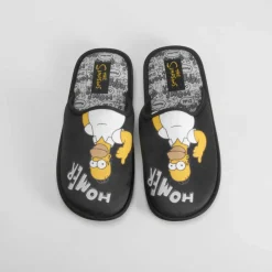 Online Zapatilla casa negra SIMPSONS Hombre Zapatillas Abiertas
