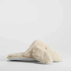 Sale Zapatilla casa pelo conejo beige Zapatillas Casa