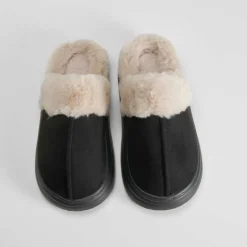 Sale Zapatilla casa pelo negra Mujer Zapatillas Casa