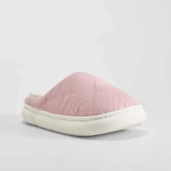 Best Zapatilla casa rosa acolchada suela crema Mujer Zapatillas Casa