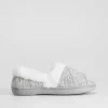 Outlet Zapatilla casa tricot forro gris Mujer Zapatillas Casa