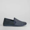 Clearance Zapatilla cerrada terciopelo azul Hombre Zapatillas Cerradas