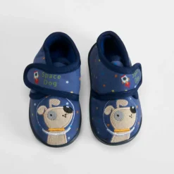 Discount Zapatilla cerrada velcro perro bebé azul Zapatillas Casa