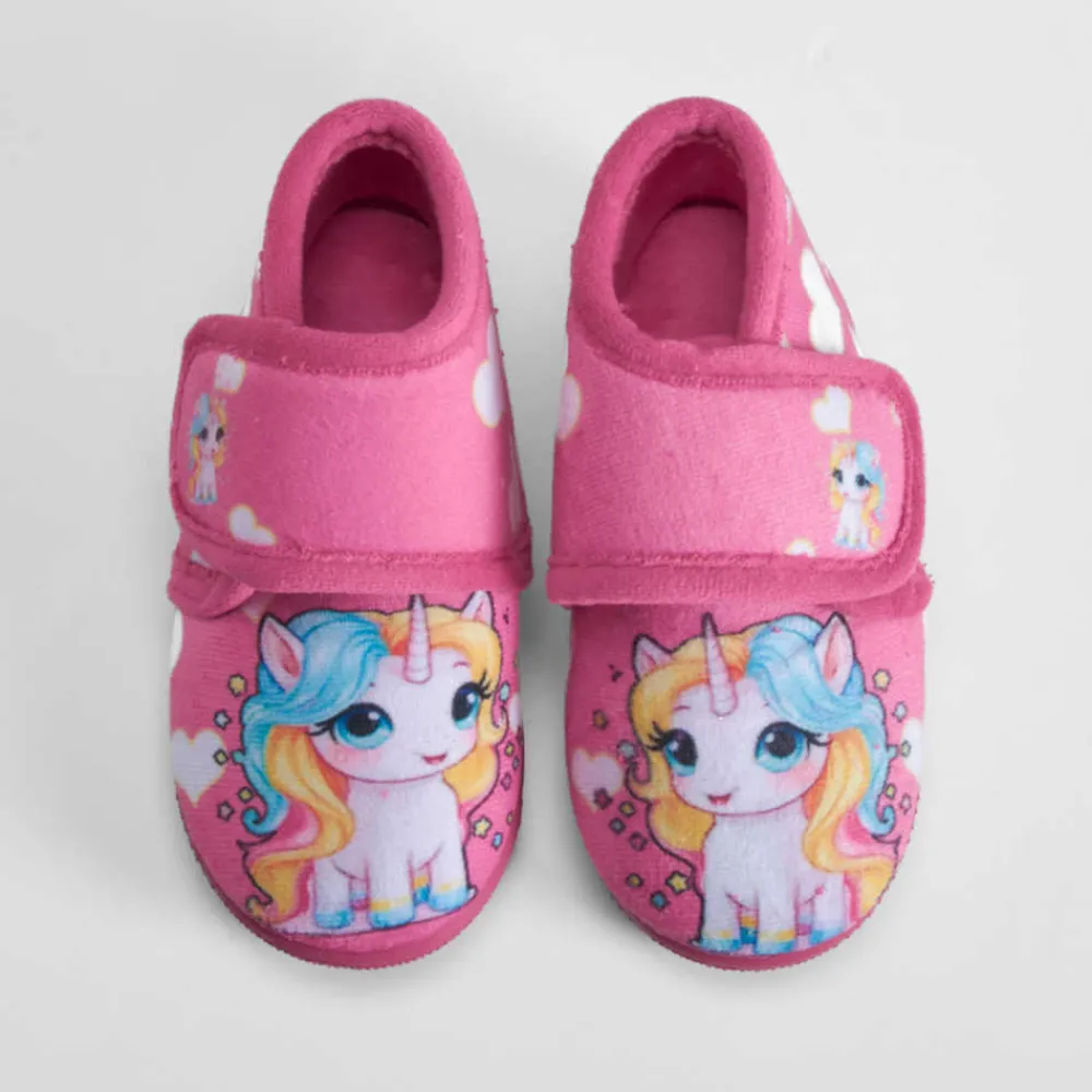 zapatilla_cerrada_velcro__SKUuolm7mEGe3_1.webp Sale Zapatilla cerrada velcro unicornio bebé rosa Zapatillas Casa