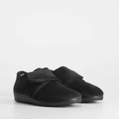 Best Zapatilla de casa negra velcro Mujer Zapatillas Casa