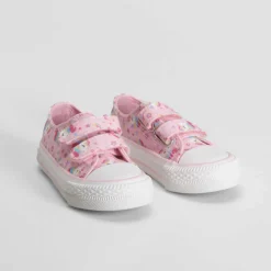 Zapatilla de lona unicornios bebé rosa Zapatillas Lona