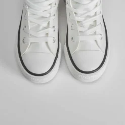 Clearance Zapatilla lona alta blanca plataforma OH GIRL Zapatillas Lona